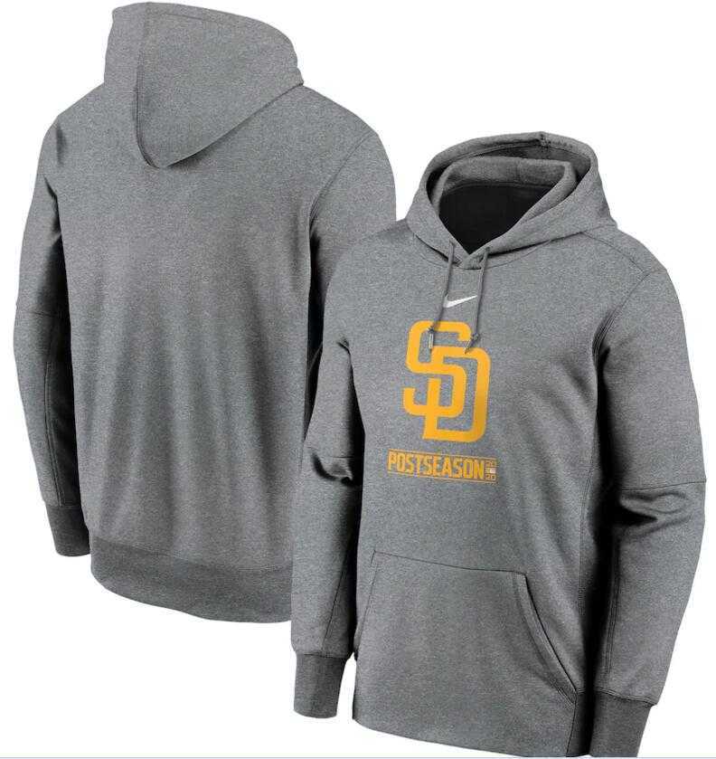 Men's San Diego Padres Nike Gray 2020 Postseason Collection Pullover Hoodie,We sell and wholesale Men's San Diego Padres Nike Gray 2020 Postseason Collection Pullover Hoodie on line form chian!
